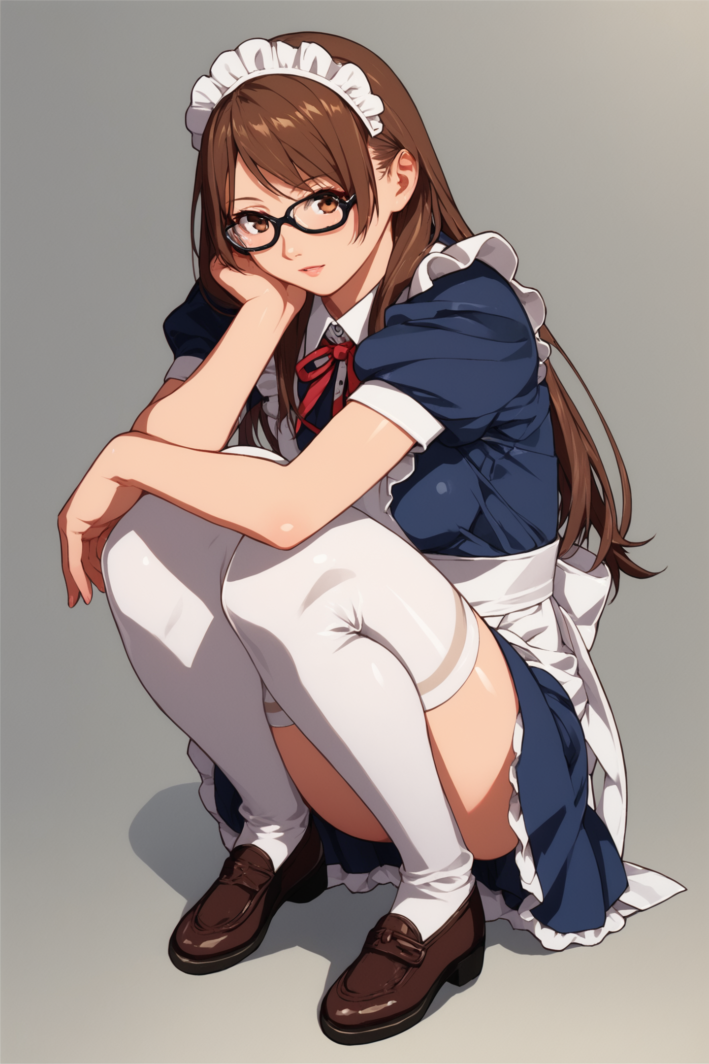 29369-936646748-Monaka Noguchi,solo,1girl,thighhighs,glasses,maid,long hair,brown hair,zettai ryouiki,brown eyes,squatting,score_9,score_8_up,_l.png